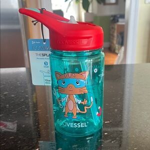 EcoVessel Science Cat Kids Water Bottle  - 12 oz